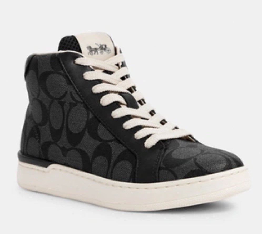 COACH CLIP HIGH TOP CHARCOAL BLACK