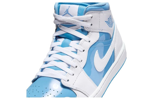 AIR JORDSAN 1 MID SE WHITE / LEGEND BLUE