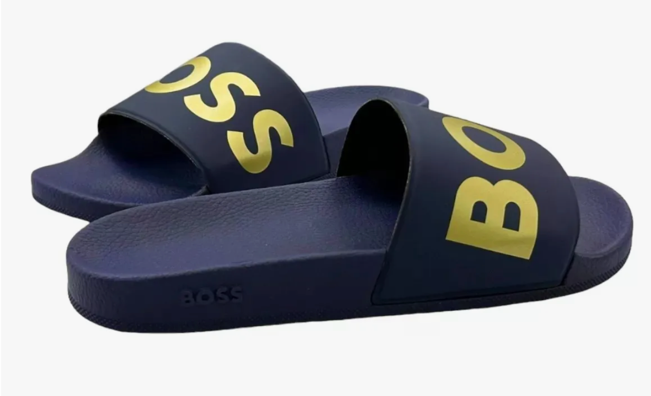 SANDALIAS BOSS AZUL c/ DORADO