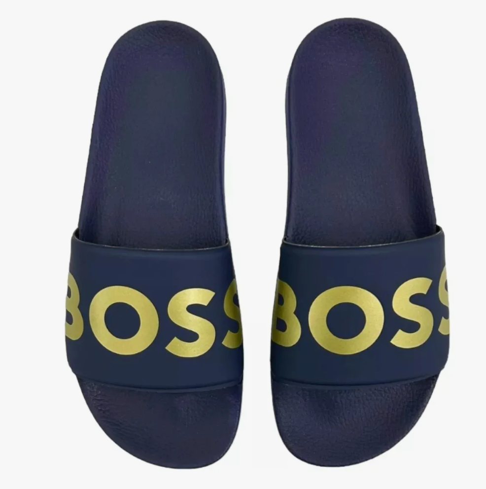 SANDALIAS BOSS AZUL c/ DORADO