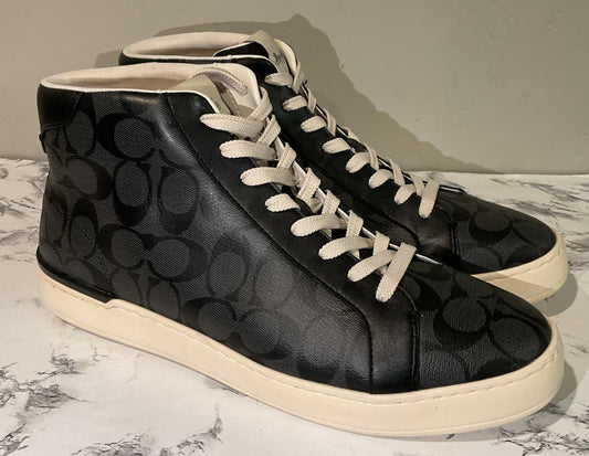 COACH CLIP HIGH TOP CHARCOAL BLACK