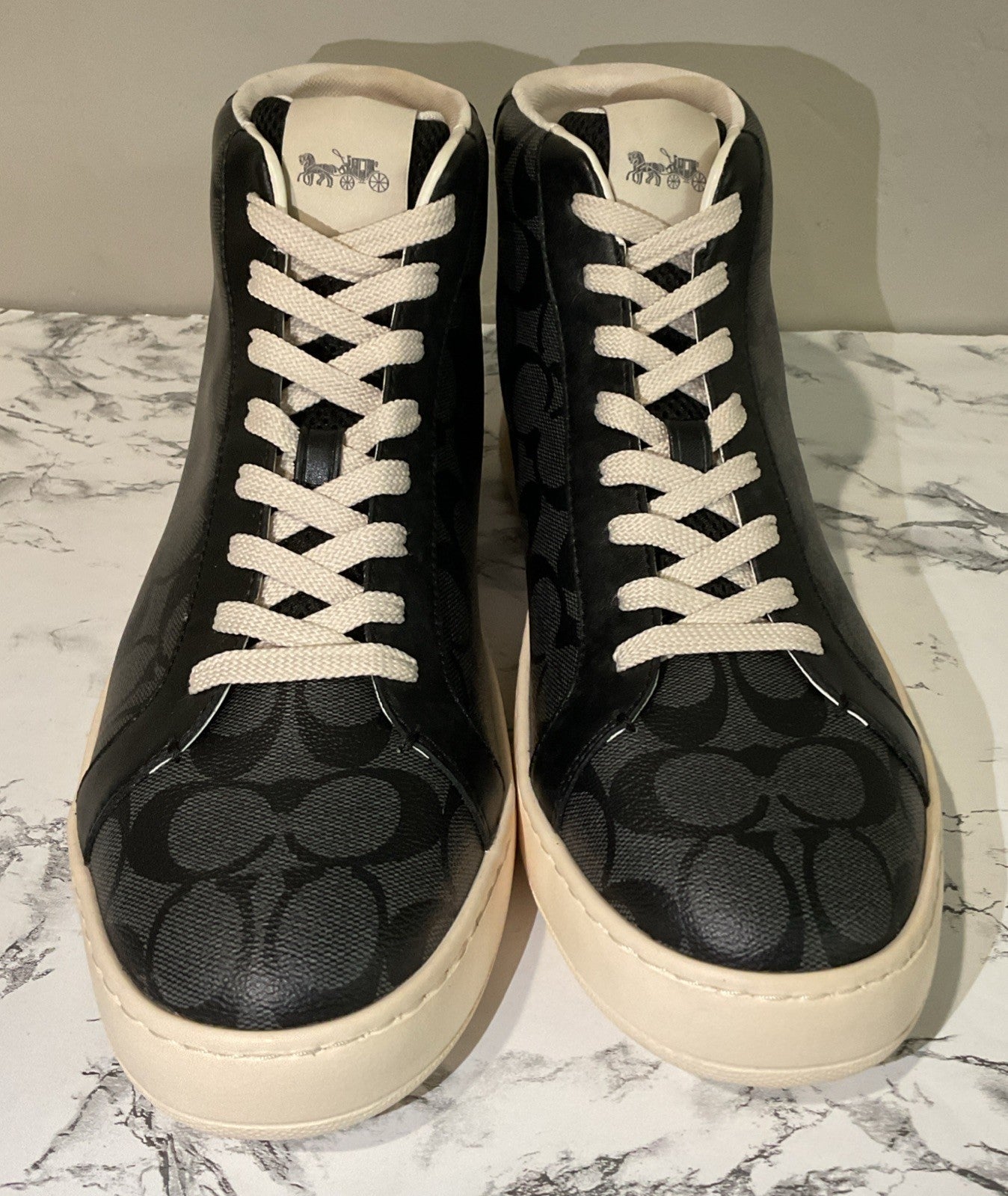 COACH CLIP HIGH TOP CHARCOAL BLACK
