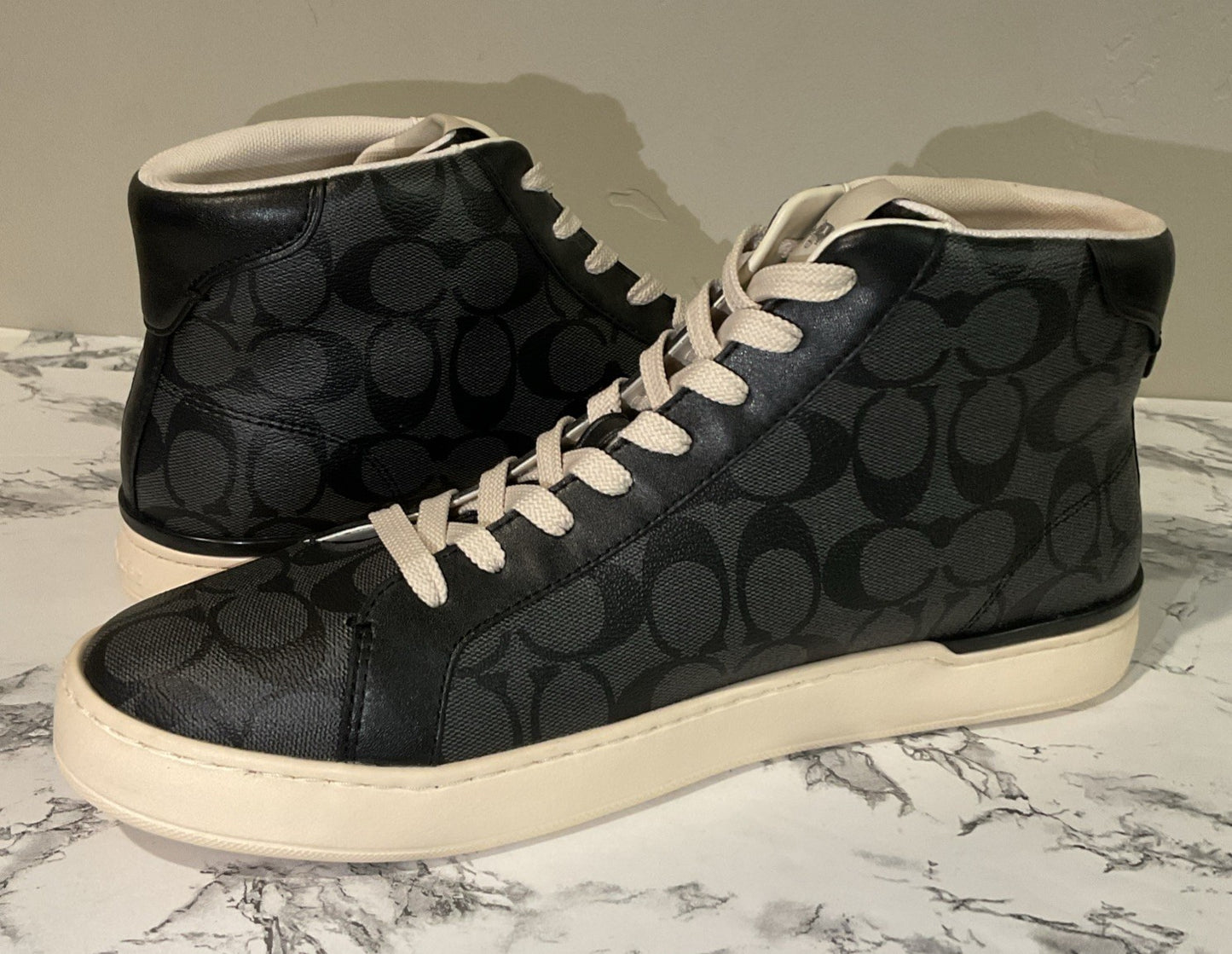 COACH CLIP HIGH TOP CHARCOAL BLACK